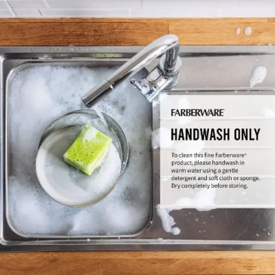Farberware Tabletop Sharpener: Manual Knife & Steel Sharpener, Stainless Steel & Plastic, Hand Wash, Green, 7.68" Length image {7}