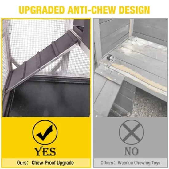 Aivituvin Premium 2-Story Wooden Rabbit Hutch with Casters | Pull-Out Tray-AIR7013 image {7}