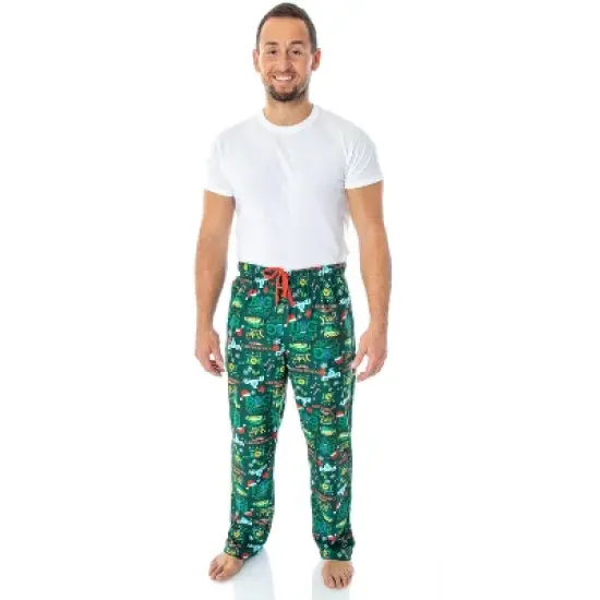 National Lampoon's Christmas Vacation Men's Allover Print Pajama Pants Green image {1}