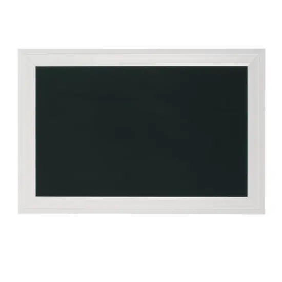 27.5" x 18.5" Bosc Framed Magnetic Chalkboard White - DesignOvation image {2}