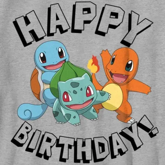 Boy's Pokemon Happy Birthday Characters T-Shirt image {1}