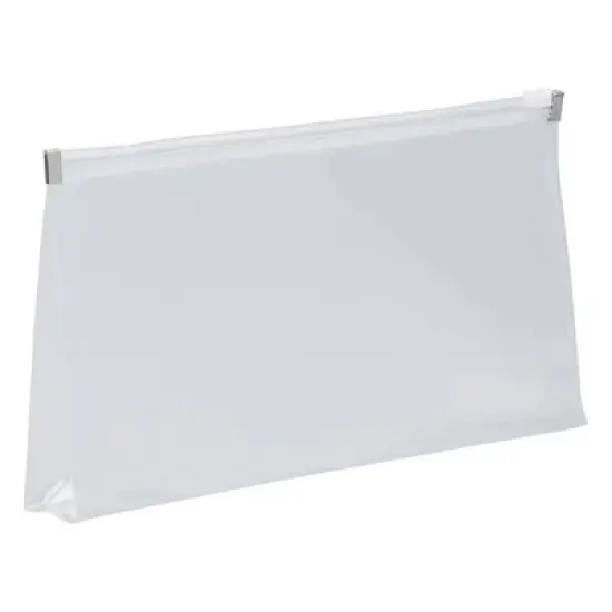 JAM Paper 5'' x 10'' 12pk Plastic Envelopes with Zip Closure - Clear: Letter Paper Sized Binder Filing Accessory image {1}