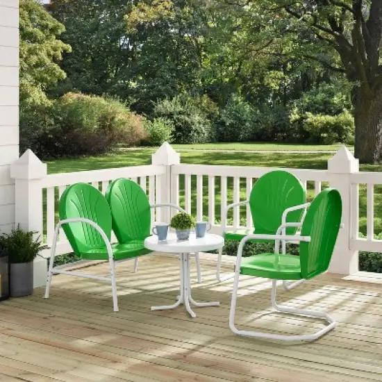 Griffith 4pc Outdoor Conversation Set - Kelly Green - Crosley image {3}