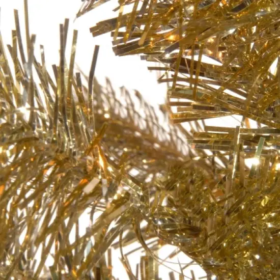 National Tree Company 7' Champagne Tinsel Slim Artificial Christmas Tree image {2}