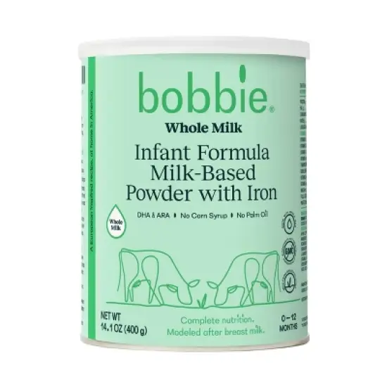 Bobbie Grass Fed Whole Milk Infant Powdered Formula - 14oz image {6}