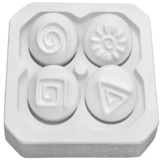 Mayco Spiral Design Press Tools, 1-3/4 in, White, Set of 4 image {1}