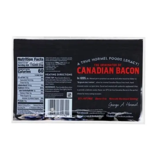 Hormel Fully Cooked Premium Canadian Style Bacon - 6oz image {2}