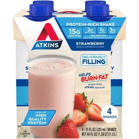 Atkins RTD Shake - Strawberry image {8}