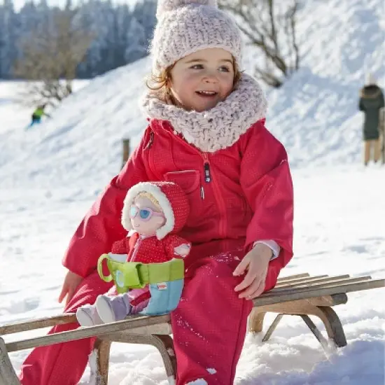 HABA Soft Doll's Bike Seat Blue & Green - Attaches to Handlebars with Hook & Loop Attachment (Scooters Trikes & Bicycles) image {9}