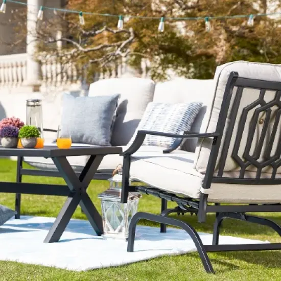 Patio Festival 4pc Steel Patio Conversation Set image {13}