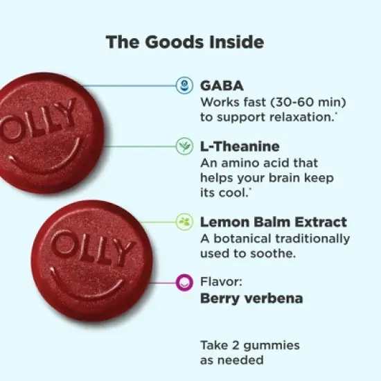OLLY Goodbye Stress Tallboy Multivitamins Gummies - 74ct image {2}