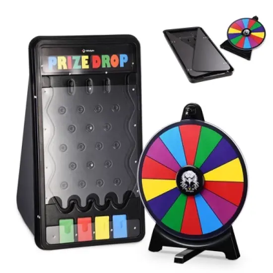 WinSpin Mini Tabletop Prize Drop Board & 12" Prize Wheel Kit Fortune Game Eagle image {6}