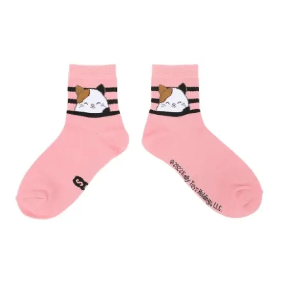 Squishmallows Peekaboo Character Designs Adult 3-Pair Athletic Quarter Crew Socks image {3}