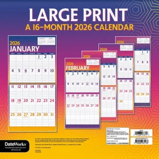Trends International 2026 Large Print 12"x12" Wall Calendar image {3}