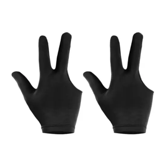 Unique Bargains Polyester Breathable Smooth Touch 3 Fingers Pool Gloves 2 Pcs image {6}