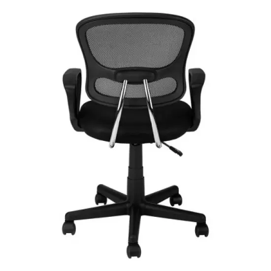 Sapphtopaz Adjustable Office Chair with Wheels, Ergonomic Mesh Swivel Chair with Metal Base and Armrest, Computer Gaming Chair for Office image {4}