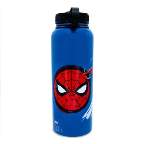 Silver Buffalo Marvel Comics Spider-Man Stainless Steel Water Bottle | Holds 42 Ounces image {1}