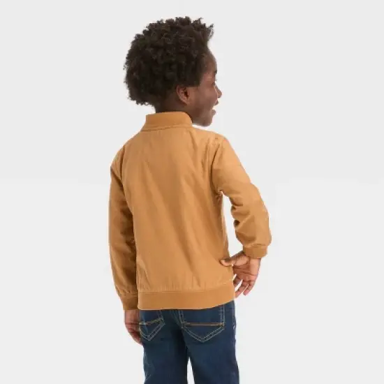 OshKosh B'gosh Toddler Boys' Jersey Lined Bomber Jacket - Brown image {1}