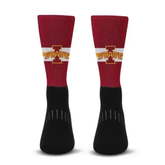 NCAA Iowa State Cyclones Streak Team Color Crew Socks - L image {1}