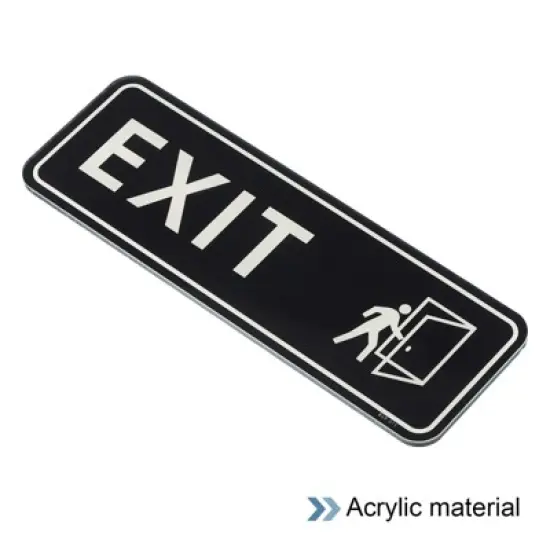 Unique Bargains Acrylic Smooth Self-Adhesive Decor Office Business EXIT Sign image {2}