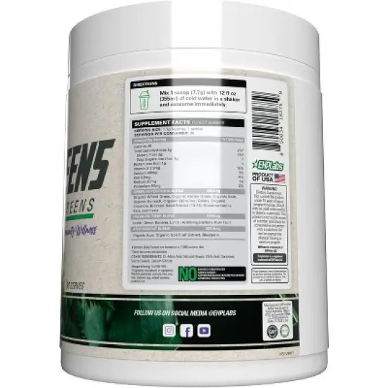 EHPlabs OxyGreens Super Greens Powder - Spirulina & Chlorella Superfood, Green Juice Powder & Greens Supplements, 30 Serves (Forest Berries) image {7}