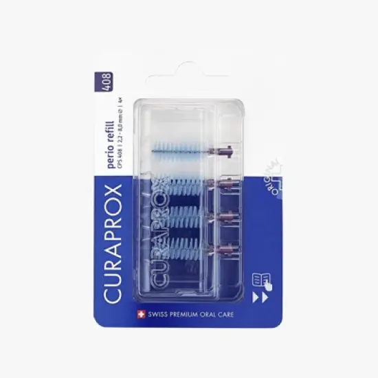 Curaprox CPS 408 Perio Refill Violet, 4-Pack Interdental Brushes for Larger Gaps and Sensitive Areas image {4}