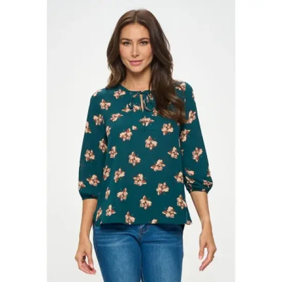 WEST K Women's Sophia Three Quarter Sleeve Blouse image {6}
