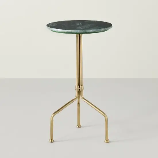 Marble and Brass Accent Side Drink Table - Hearth & Hand&trade; with Magnolia image {7}