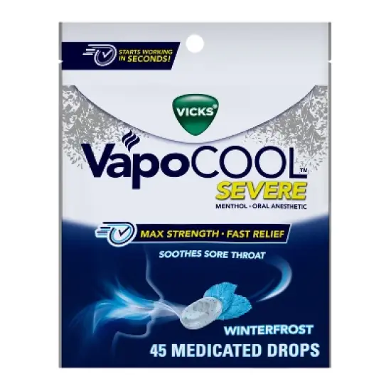 Vicks VapoCOOL Severe Medicated Cough Drops - Menthol - 45ct image {12}