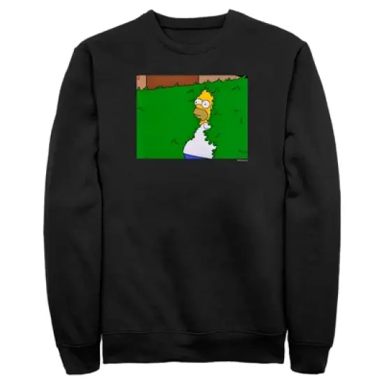 Men's The Simpsons Homer Disappearing into the Bush, Nothing to See here Sweatshirt image {3}