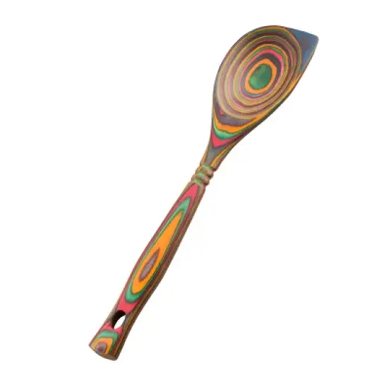Island Bamboo Pakkawood 12-Inch Corner Spoon image {1}