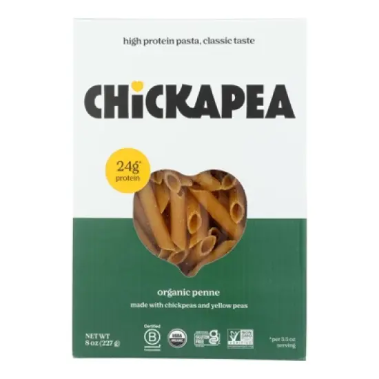 Chickapea Organic Penne Pasta - Case of 6/8 oz image {1}