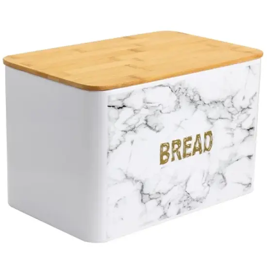 MegaChef 4 Piece Iron Canister Set in Marble image {4}