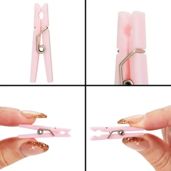 Sparkle and Bash Floral Baby Shower Clothespin Game For Girl, Don't Say Baby Theme with 60 Pink Clothes Pins and 8x10-Inch Sign image {5}