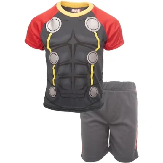 Marvel Avengers Captain America Iron Man Venom Hulk Cosplay Athletic T-Shirt and Shorts Outfit Set Toddler to Little Kid image {7}