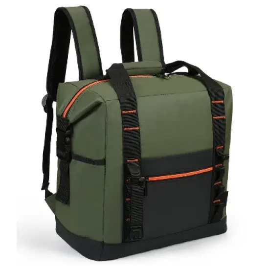 Tirrinia 36 Cans Backpack Coolers, Soft Sided Cooler with Front Ziiper Pockets and Side Pockets, Camping Essentials image {10}