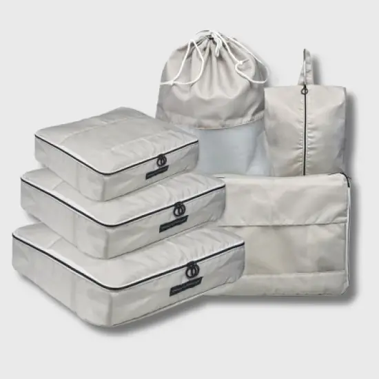 French Connection 6pc Packing Cube Set - Travel Storage Set for Luggage image {11}