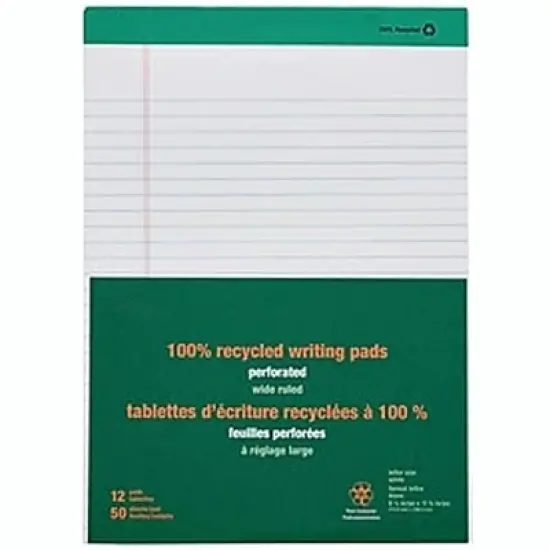 MyOfficeInnovations Notepads 8.5" x 11.75" Wide White 50 Sh./Pad 12 Pads/PK 462332 image {2}