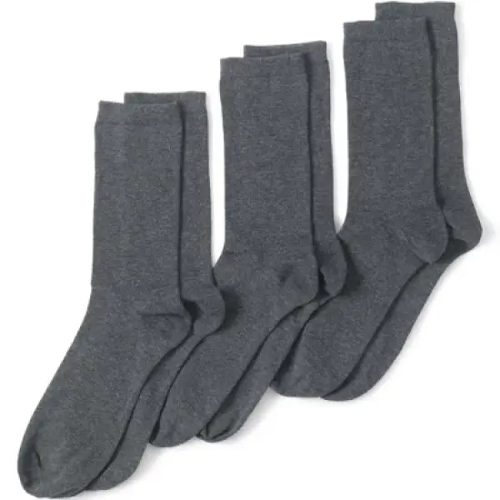 Lands' End Women's 3-Pack Seamless Toe Solid Crew Socks image {3}