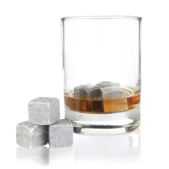 True Glacier Rocks - Whiskey Stones Soapstone Cubes - Cold Rocks for Drinks - Made from Natural Soapstone Ice Cubes 1inch Square Set of 6 image {7}