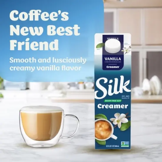 Silk Vanilla Soy Creamer - 32 fl oz (1qt) image {5}