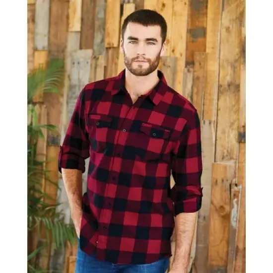 Burnside Men's Modern Fit Buffalo Plaid Flannel Shirt image {1}