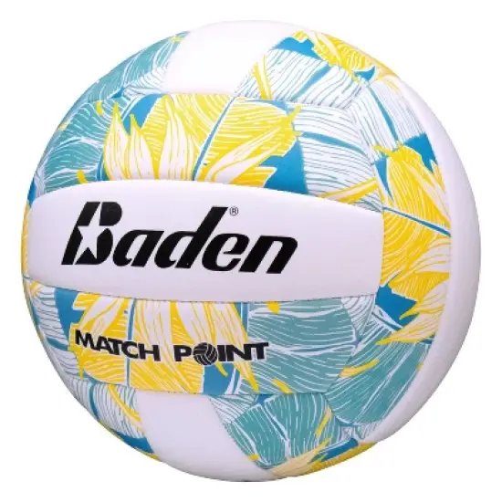 Baden Matchpoint Floral Volleyball - Turquoise/Yellow: Outdoor Sports Equipment, Kids Aged 4+ image {1}