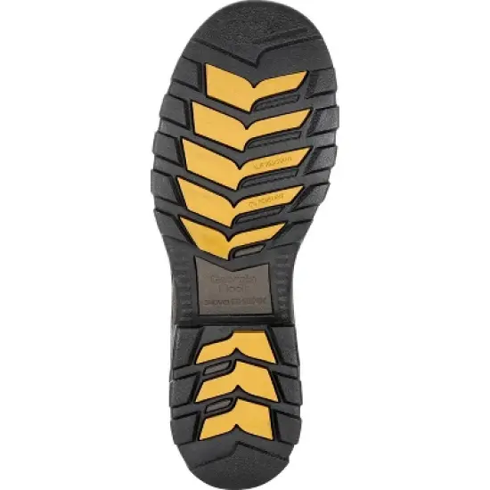 Men's Brown Georgia Boot Eagle One Steel Toe Waterproof Chelsea Work Boot Size 10(Wide) image {1}