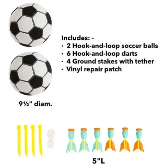 HearthSong Giant 58-Inch Inflatable 2-in-1 Darts and Soccer Game with Double-Sided Board image {11}