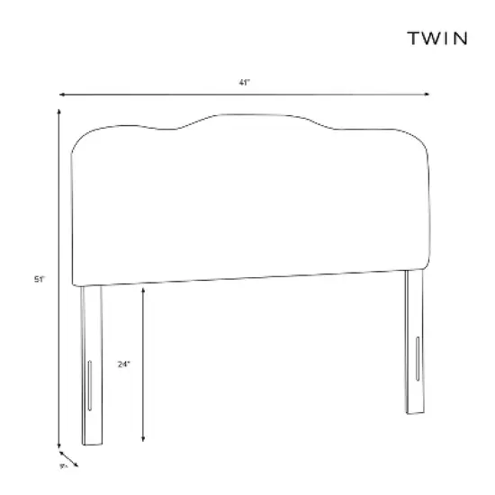 Twin Tufted Headboard in Velvet Blush Pink - Skyline Furniture image {6}