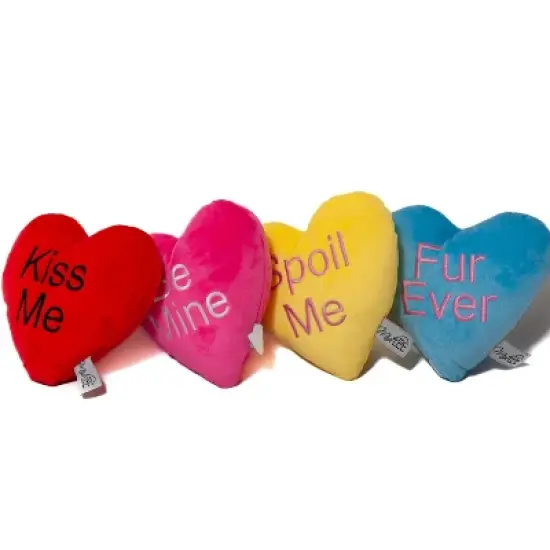 Midlee Candy Heart Valentine's Dog Toy- Set of 4 image {3}