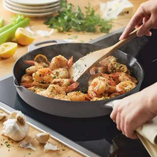 Rachael Ray Premium Rust-Resistant 12" Cast Iron Skillet image {8}