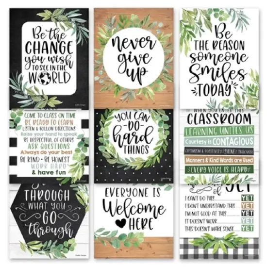 Hadley Designs Boho Farmhouse Growth Mindset Classroom Decor Posters, Set of 9 image {7}