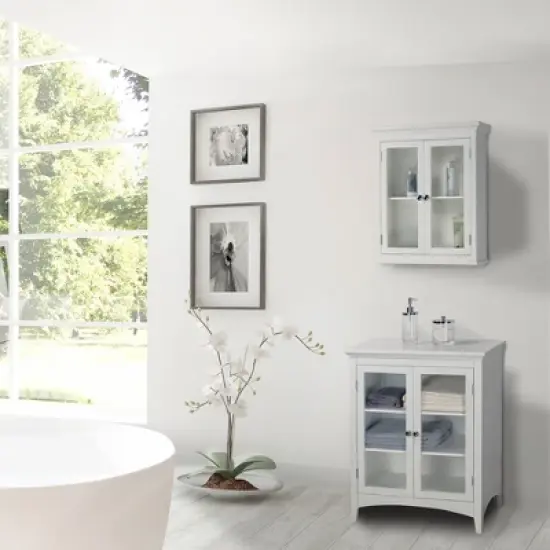 Madison Avenue Wall Cabinet 2 Doors White - Elegant Home Fashions image {1}